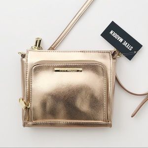 NWT Steve Madden Rose Gold Satchel
